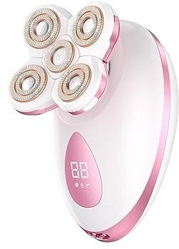 Electric Razors for Women - Upgraded Magnetic Electric Shaver for Women, Cordless Painless Hair Remover for Legs Bikini Face, Lady Trimmer for Sensitive Skin, Detachable and Waterproof, Pink