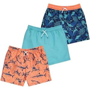 BCOOL 2 or 3-Pack Boys Swim Trunks, Kids Quick Dry Swimming Shorts with Liner - Solid/Printed Swimwear 7-8 Y