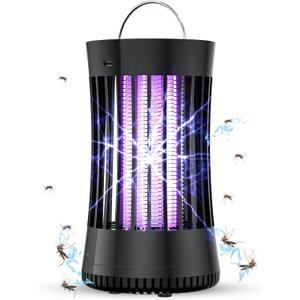 AICase Portable USB Electronic Rechargeable Mosquito Killer Lamp/Bug Zapper for Summer Trip,Outdoor Camping,Patio,Home and Garden,Trap Indoor,Moth Trap/Bug Killer/Mosquito Killer Light(Black)