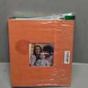 Photo Album 4x6 with 600 Pockets, Slip-in Picture Albums, Linen Cover Memory Book with Front Window, White Page Vertical Photo Book for Wedding, Family, Anniversary, Baby, Vacation (Orange)