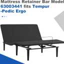 19 inches Across Mattress Retainer Bar Model 63003441 fits Tempur-Pedic Ergocan not be Used for Lifting The Adjustable Bed !, 19 Downward Insert, 2 Pcs