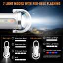 Keychain Flashlights Rechargeable, 800 Lumens EDC Mini Flashlights, COB Keychain Work Light Flashlights 7 Light Modes, Bright Mini Keychain Light for Walking, Searching and Hiking(White)
