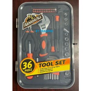 ARMOR ALL 36-PC Compact On-the-go Presicion Screwdriver Wrench & Socket Tool Set, Set Of 2