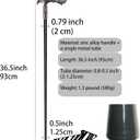 Walking Cane for Men & Women & Seniors - 36.5 Inch Heavy Duty 500+ lbs Capacity, Ergonomic Handle, Ornate & Decorative, Elegant Matte Black & Silver Metal Cane with Goth & Gothic Aesthetic
