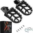 JFG RACING Dirt Bike Foot Pegs with Springs, 7075 Aluminum CNC Footpegs Pedals Rests for Surron Light Bee X and S/ E Ride Pro SS/ CRF150F CRF230F 03-19/ X160/ X260-Black