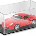 DoubleFill 1 Pcs Clear Acrylic Display Case for 1: 24 Model Car Requires Installation Acrylic Display Box with Black Base Model Storage Case Stands for Toy Car Collectibles