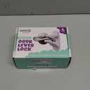 Childproof Door Lever Lock Baby safety locks for doors (4 Pack) Improved door safety for kids, 3M Adhesive No Drilling Child Safety Door Handle Lock. Simple Install, No Tools Needed (White, 4)