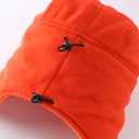 Home Prefer Mens Womens Warm Fleece Beanie Earflap Winter Hat Outdoor Winter Cap (Large, Orange)