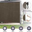 KELIXU Patio Shades Roll Up Outdoor Blind, 8' W x 6' H Cordless Sun Shade Privacy Screen with 90% UV Protection Exterior Roller Shade Cloth for Porch Pergola Backyard Windows Balcony, Mocha