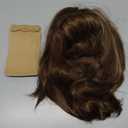 Rugelyss Short Brown Mixed Wig with Bang Retro Bouffant Beehive Wigs fits 80s Costume or Halloween Party