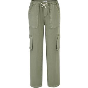 Roxy Girls' Precious Wide Leg Twill Cargo Pants, Relaxed Fit (7, Oil Green)