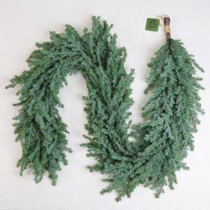 Norfolk Pine Garland  6FT Artificial Christmas Garland, Greenery Garland for Winter Holiday Decorations, Indoor Outdoor Use on Mantel, Table, Wall or Door