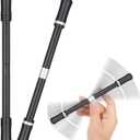 Outus 2 Pieces Spinning Pen Rolling Finger Anxiety Fidget Weighted Pens Cool Rotating Twirling Pencil for Adults Office Supplies, Silver and Black