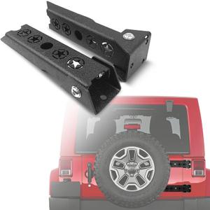 Heavy Duty Reinforced Tailgate Hinge Set Compatible with 2007 2008 2009 2010 2011 2012 2013 2014 2015 2016 2017 2018 Jeep Wrangler JK JKU 2 PCS Steel Rear Door Hinges Tail Gate Hinge Bracket