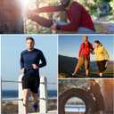 7 Pack Men Dry Fit Workout Long Sleeve Athletic Gym UPF SPF UV Sun Protection Quick Dry Lightweight Shirts (Large, 1 Black 1 Grey 1 Heather Grey 1 Blue 1 Dark Blue 1 Dark Green 1 Wine)