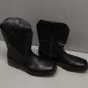 IUV Cowboy Boots For Men Western Boot Classic American Flag Embroidered Square Toe Mid-Calf Boots (11, Black)