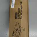 Zakkart Cat Perch for Window Sill with Bolster - Orthopedic Hammock Design with Premium Hardwood & Robust Metal Frame - Cat Window Seat for Large Cats - Natural Color Wood Brown Bed, XLarge 26.4''W