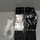 Fuovt 52pcs Black &  Big Christmas Balls - Shatterproof Plastic Decorative Baubles for Xmas Tree Decor Holiday, Wedding, Party Decoration (Black & Silver)