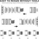 Metal Bands for Apple Watch for Women & Men 38mm 40mm 41mm 42mm, Compatible with iWatch Series 11/10/9/8/7/6/5/4/3/2/1 & SE 3/2/1, Elegant Stainless Steel Bracelet Strap with Secure Clasp, Silver