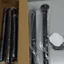 Tension Shower Curtain Rods 1.1" Diameter Black Long Curtain Rod 30 to 100 inch Adjustable Spring Heavy Duty Rods for Bathroom Windows Outdoor No Drill No Slip Stainless Steel