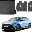 Powerty Cargo Mat for Hyundai Ioniq 5 2022-2025 2026 Accessories Cargo Liner & Second Row Seats Back Cover Rear Trunk Mats All Weather