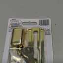 Prime-Line U 9912 Keyed Chain Door Guard, 3-1/4 In., Steel and Diecast Construction, Brite Brass-Plated Finish (Single Pack)