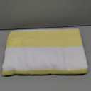 CLOWOOD Plush Oversized Beach Towel - Cotton 40 x 72 Inch Large Thick Yellow Striped Cabana Pool Swimming Towel