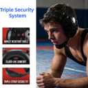 Wrestling Headgear, Youth & Adult Wrestling Gear with 5-Point Safety Strap System, 11 Vent Holes Ear Protection with Chin Cup & Portable Bag, Adjustable Size for Wrestling, MMA, BJJ