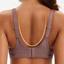 ZeroBound Women's Sports Bra High Impact Large Bust Full Coverage Workout Bras Adjustable Wirefree NO Padded Bra (48C, Amber)