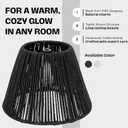 Wicker Seagrass Lamp Shade, Rustic Farmhouse Bell Lampshade Replacement for Table and Floor Lamps, Rattan Pendant Light Cover for Living Room, Bedroom, Kitchen Decor