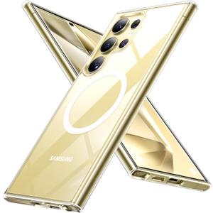 TORRAS Magnetic Shockproof for Samsung Galaxy S24 Ultra Case, [18N Mighty Magnetic] [12FT Military Grade Drop Tested] [Compatible with MagSafe] Protective Slim Case for Samsung S24 Ultra Case, Clear