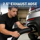 2.5" ID x 11ft Garage Exhaust Hose, Heavy Duty car exhaust hose