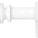 White Curtain Rods for Windows 28 to 48 Inch, 5/8" Diameter Heavy Duty Metal Stainless Steel Adjustable Small Curtain Rod With Bracket(2.3-4 Feet)