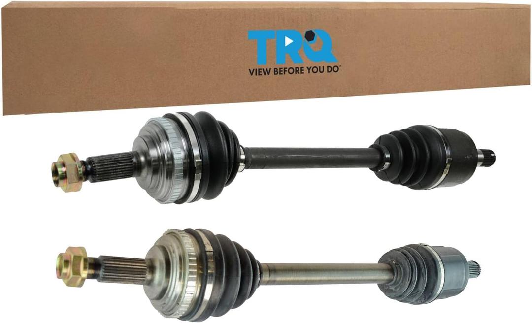 TRQ Front Driver and Passenger CV Axle Assembly Set Neoprene Boots Moly Greased Compatible with 1998-2002 Honda Accord L4 2.3L Manual Transmission