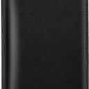 CASMONAL Premium Leather Checkbook Cover for Men and Women Checkbook Holder Wallet RFID Blocking (Black)