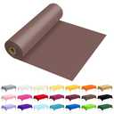 JHDZDHY 54 Inch X 100 Feet Plastic Table Cover Roll Premium Disposable Plastic Tablecloth for All Type/Shape Tables | Picnic, Party, Banquet, Birthdays, Weddings (Brown, 54 Inch X 100 Feet)