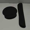 Britimes Black Ergonomic Mouse Pad Set with Black Wrist Rest Non-Slip Rubber Base Wrist Cushion Support and Coasters Mousepad with Wrist Support for Computer Keyboard and Desk