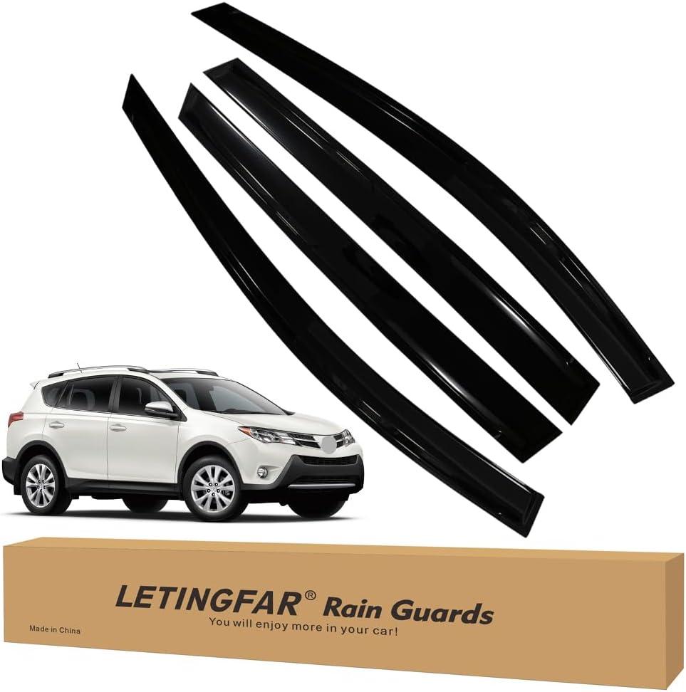 Tape-on Rain Guards for 2013-2018 RAV4, for 2013-2018 Toyota RAV4 AccessoriesSide Vent Visors Shades Window Deflectors for Toyota RAV4