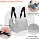 Mastectomy Pillows, Post Mastectomy Must Haves, Hysterectomy Pillow Lumpectomy Recovery Supplies, Breast Surgery Pillow, Gifts for Women Help for Recovery and Rest, Gray