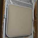 VECELO Portable Folding Card Table Square and Chair Set (5pc) with Collapsible Legs & Vinyl Upholstery, Metal, Beige