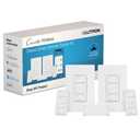Lutron Caseta Deluxe Smart Dimmer Switch Kit, 2 Dimmer Switches, 2 Wall Plates, 2 Pico Remotes, and Smart Hub, No Neutral Required, Works with Alexa, Apple Home, Ring, & Google Home, P-BDG-PKG2W-A