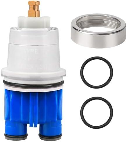 RP19804 Delta Shower Cartridge Replacement for Delta 1300/1400 Series Single Handle Bathtub Shower Faucet Replacement Parts Delta Monitor Shower Tub Cartridge with RP22734 Bonnet Nut (1993-2007)