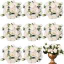 Hoteam 24 Bundles Artificial Peonies Flowers Wedding Faux Flowers Silk Peony Bouquet Bulk Bride Fake Florals Arrangements for Table Centerpieces Wedding ​Party Vase Decor (Light Pink, White)