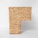 YAHUAN Stair Basket with Handles, Woven Water Hyacinth Stair Baskets for Carpeted Stairs, Stair Storage Basket Staircase Basket for Wooden Stairs (Water Hyacinth), SIZE 12.99’’x6.88’’x15.75’’inches. Suitable for stairs with a height of 7.3-7.8 inches