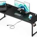 Coleshome 71 Inch Computer Desk with USB Ports, Large Office Desk, Long Study Student Writing Desk, Black