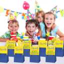 2 x JU XIN 12pcs Yellow Big Eyes Cartoon Party Gift Bags,Yellow Big Eyes Banana Theme Party Supplies