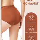 Womens Underwear Seamless Full Coverage Breathable Briefs No Show Silky Stretch High Waisted Ladies Panties 6 Pack (XL)