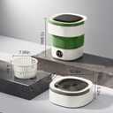 Portable Washing Machine 20L Small Foldable Washer with Spin Basket, 3 Mode Deep Clean Mini Laundry Machine for Travel, Dorms, Camping, Ideal for Baby Clothes, Underwear, Socks Green