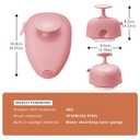 2 x 4 in 1 Cat Steam Brush for Shedding, Rechargeable Steam Pet Hair Brush for Indoor Cats, Massage, Cleaning, Shedding, Combing & Remove Floating Hair All In One(Pink)