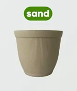 Matri Finny 8" Round Flower Pot Indoor Outdoor Planter, Pack of 1 